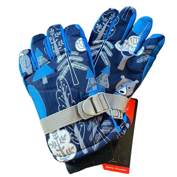 Wheel Up Blue Winter Adjustable Cycling Gloves Size Medium - Picture 1 of 3